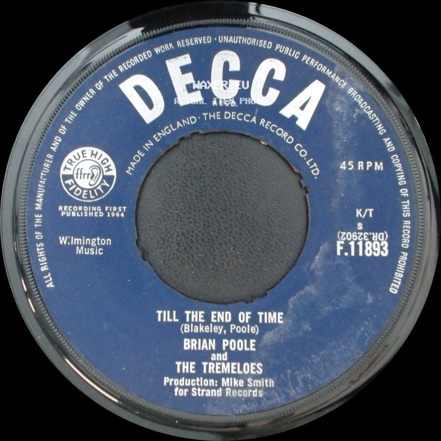 Brian Poole And The Tremeloes - Till The End Of Time / Someone, Someone side A