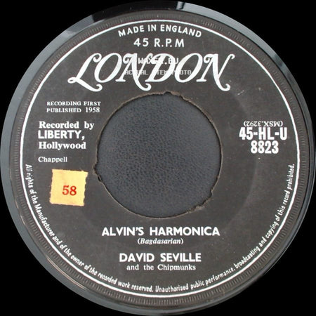 David Seville And His Orchestra / David Seville And The Chipmunks - Mediocre / Alvin's Harmonica side B