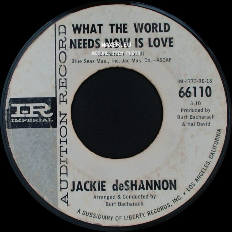 Jackie Deshannon - I Remember The Boy / What The World Needs Now Is Love side B