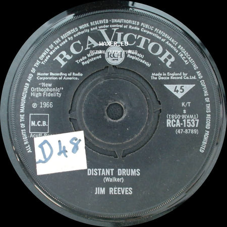 Jim Reeves - Distant Drums (Walker) / Old Tige side A