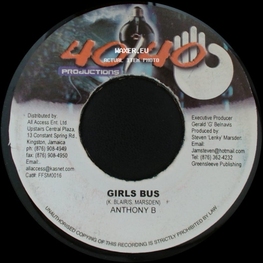 Renee Castle / Anthony B - Feel It Now / Girls Bus side B