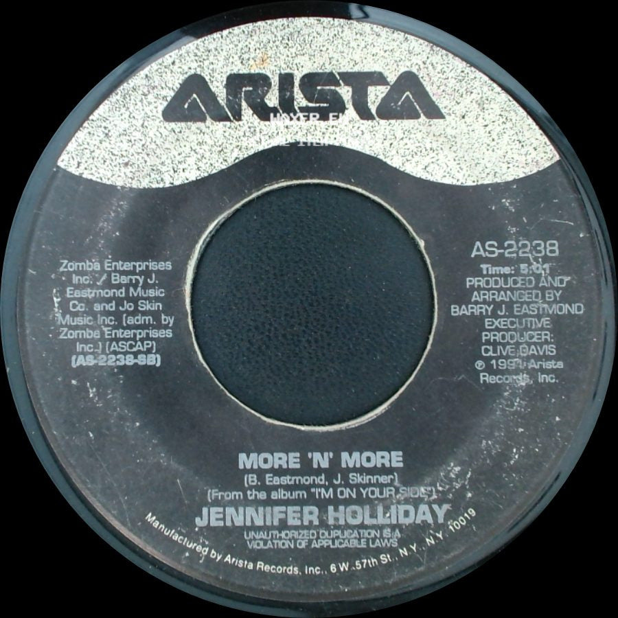 Jennifer Holliday - I'm On Your Side / More 'n' More side B