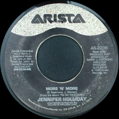 Jennifer Holliday - I'm On Your Side / More 'n' More side B