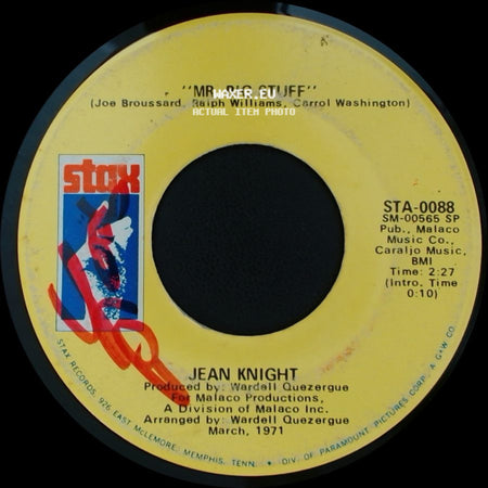 Jean Knight - Why I Keep Living These Memories / Mr. Big Stuff side B