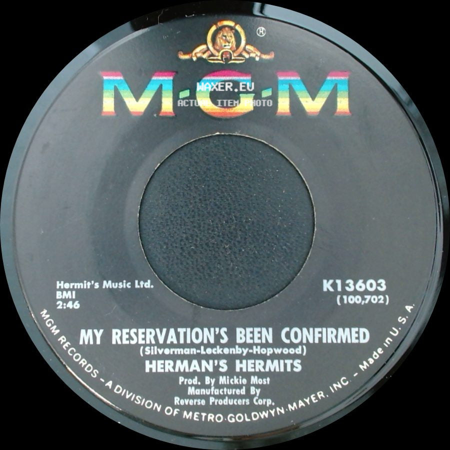Herman's Hermits - Dandy / My Reservation's Been Confirmed side B