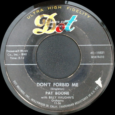 Pat Boone - Don't Forbid Me / Anastasia side A