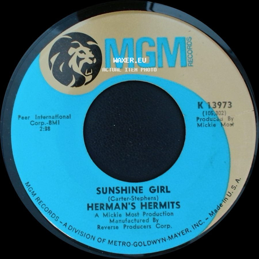 Herman's Hermits - Sunshine Girl / Nobody Needs To Know side A