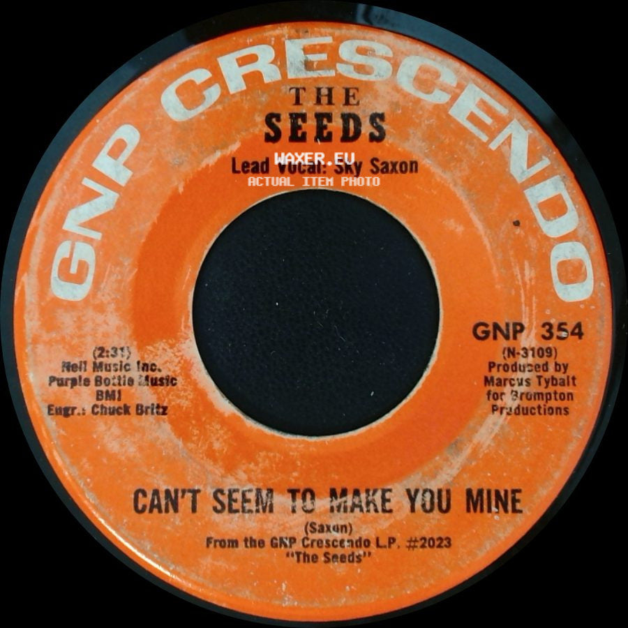 The Seeds - Can't Seem To Make You Mine / I Tell Myself side A