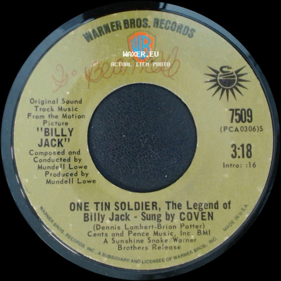 Coven / Mundell Lowe - One Tin Soldier, The Legend Of Billy Jack / I Think You Always Knew (The Theme From Billy Jack) side A
