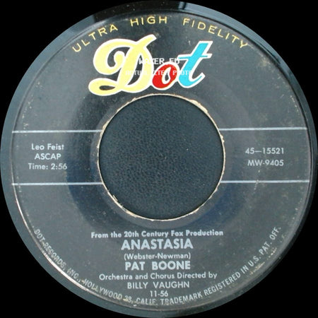 Pat Boone - Don't Forbid Me / Anastasia side B