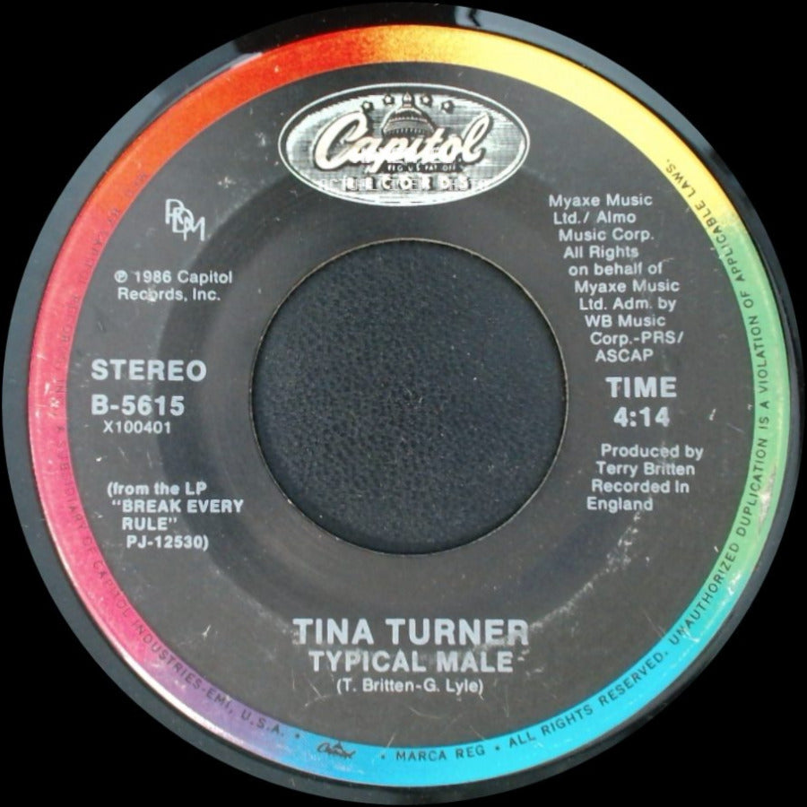 Tina Turner - Don't Turn Around / Typical Male side B