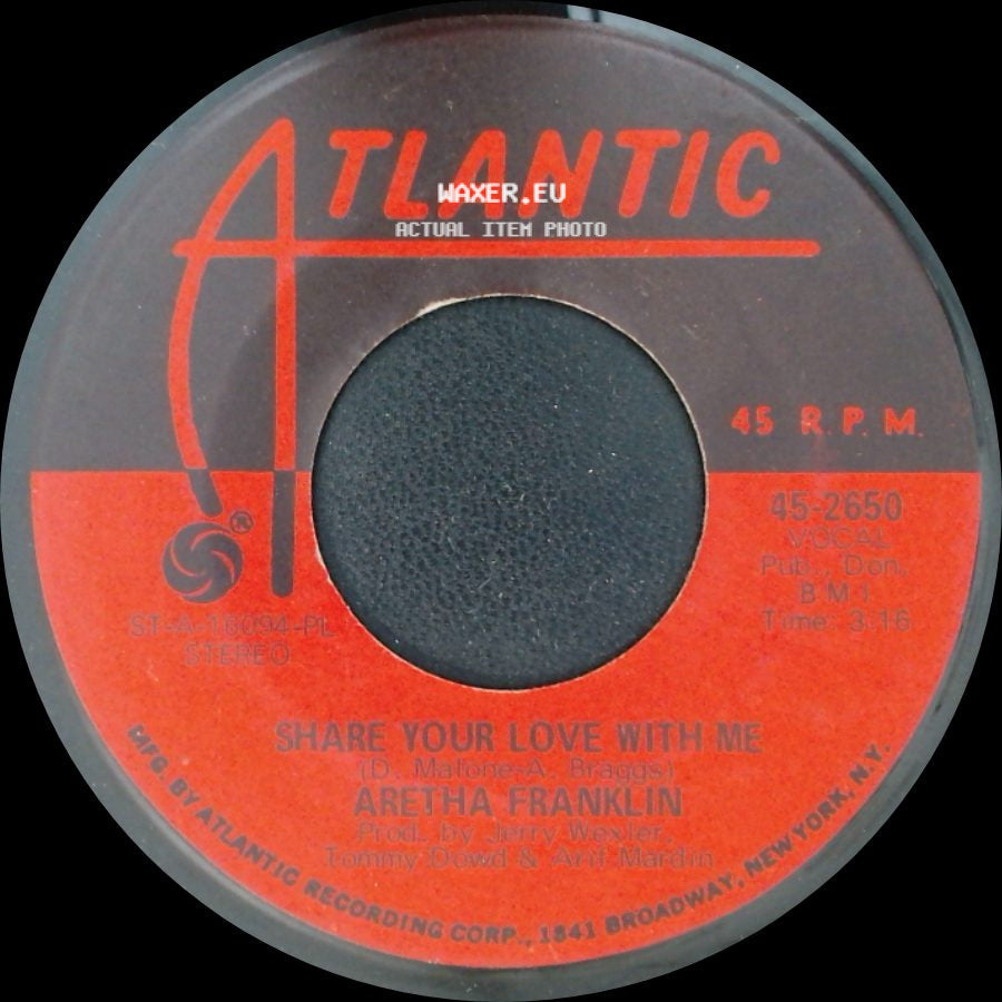 Aretha Franklin - Pledging My Love / The Clock / Share Your Love With Me side B