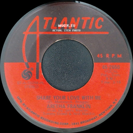 Aretha Franklin - Pledging My Love / The Clock / Share Your Love With Me side B