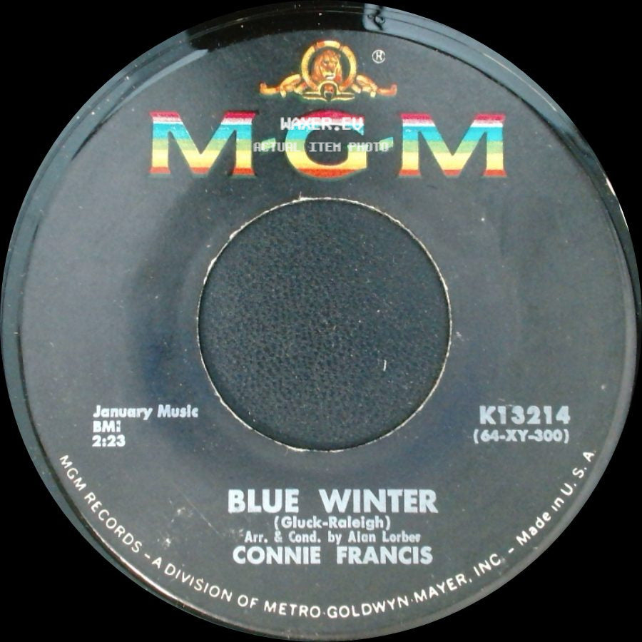 Connie Francis - Blue Winter / You Know You Don't Want Me side A