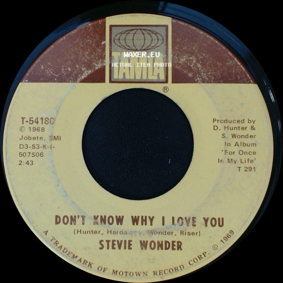Stevie Wonder - My Cherie Amour / Don't Know Why I Love You side B