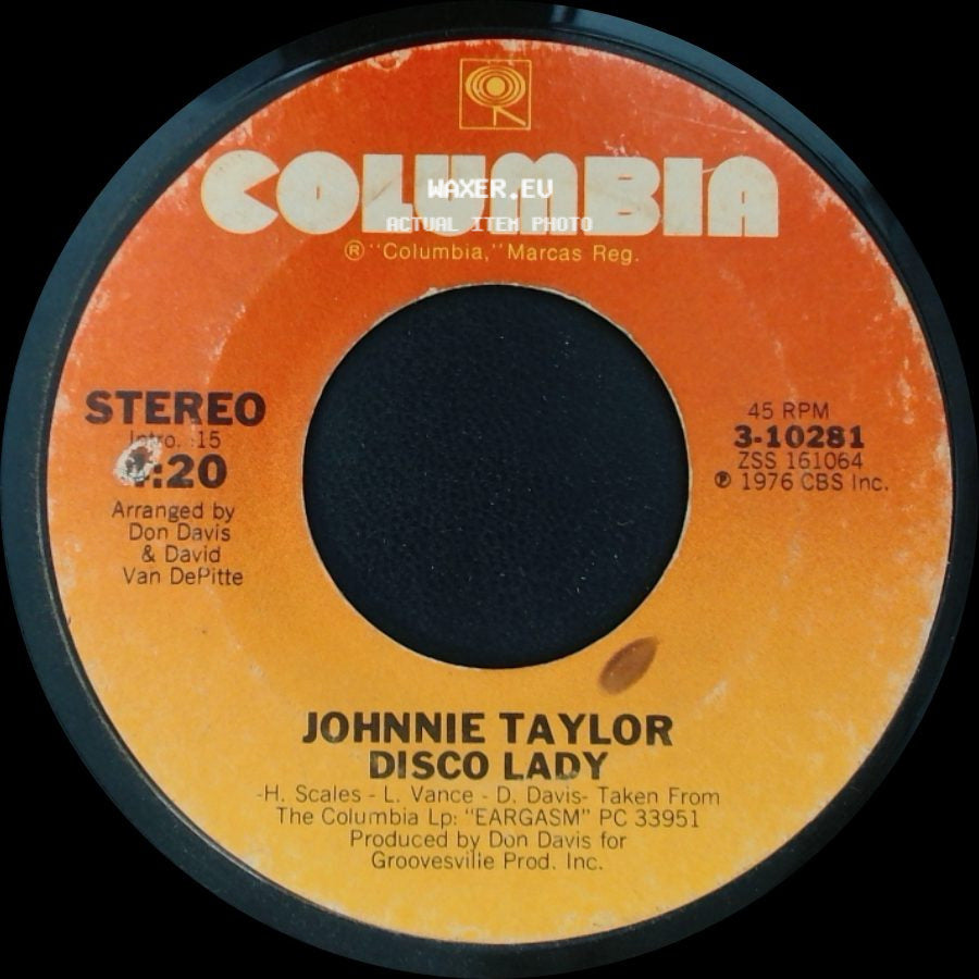Johnnie Taylor - You're The Best In The World / Disco Lady side B