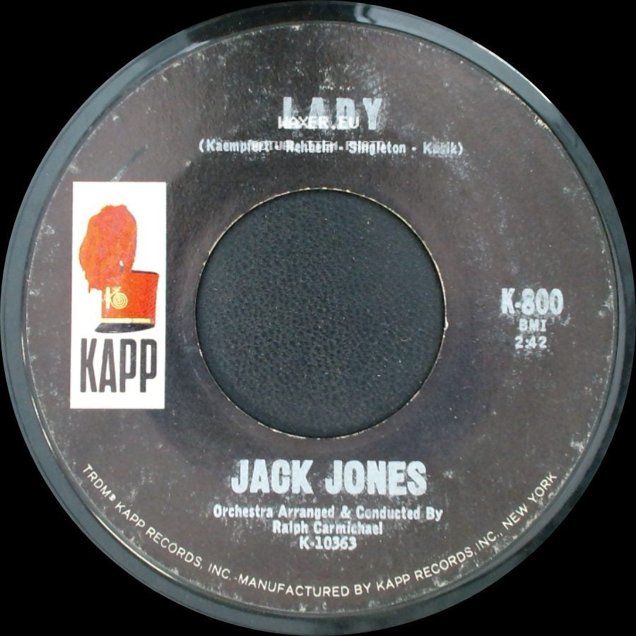 Jack Jones - Afraid To Love / Lady side B