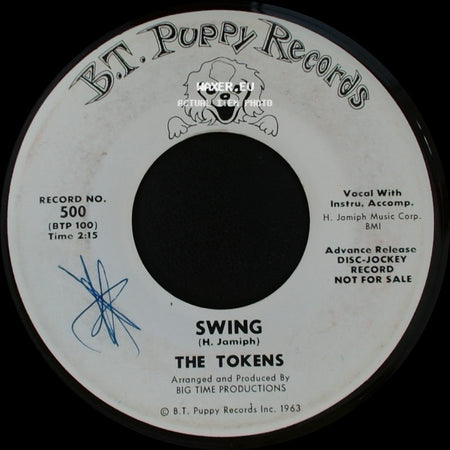 The Tokens - Swing / A Girl Named Arlene side A