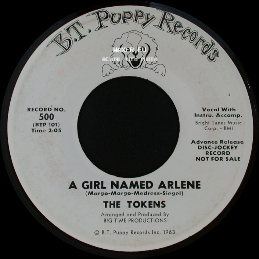 The Tokens - Swing / A Girl Named Arlene side B