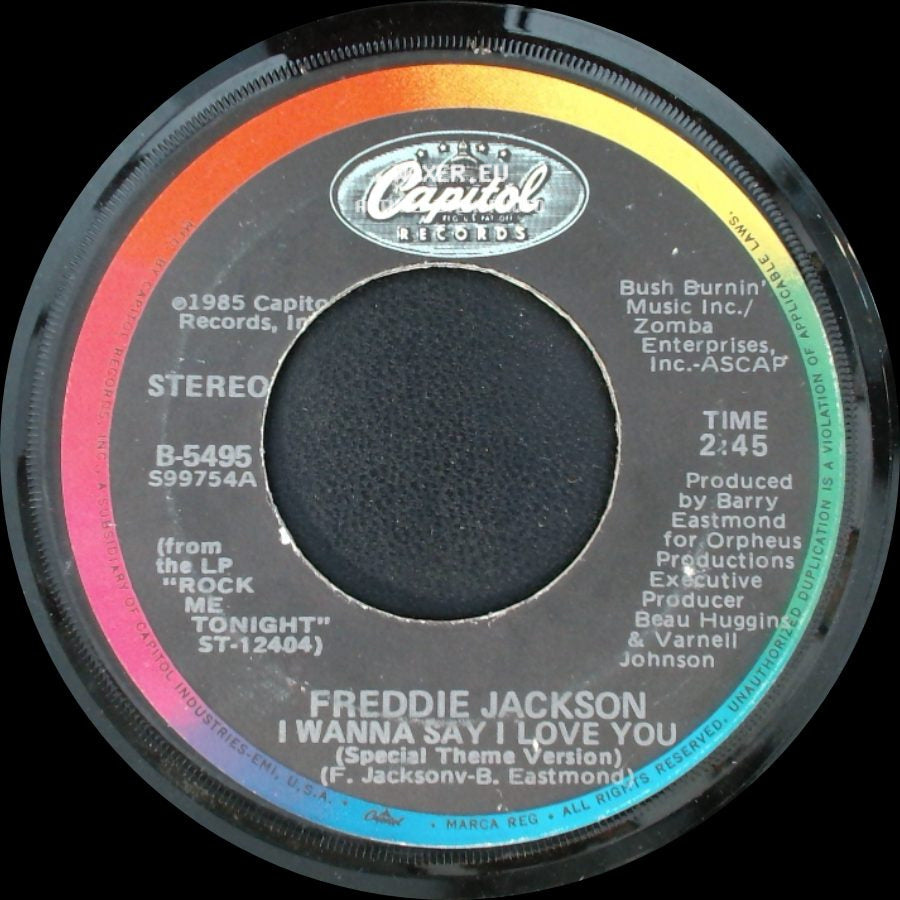 Freddie Jackson - I Wanna Say I Love You / You Are My Lady (Single Version) side A