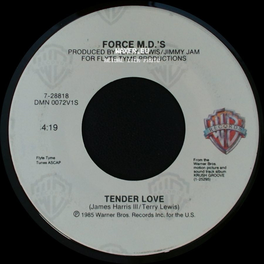 Force M.D.'s - Tender Love (Instrumental) / Tender Love side B