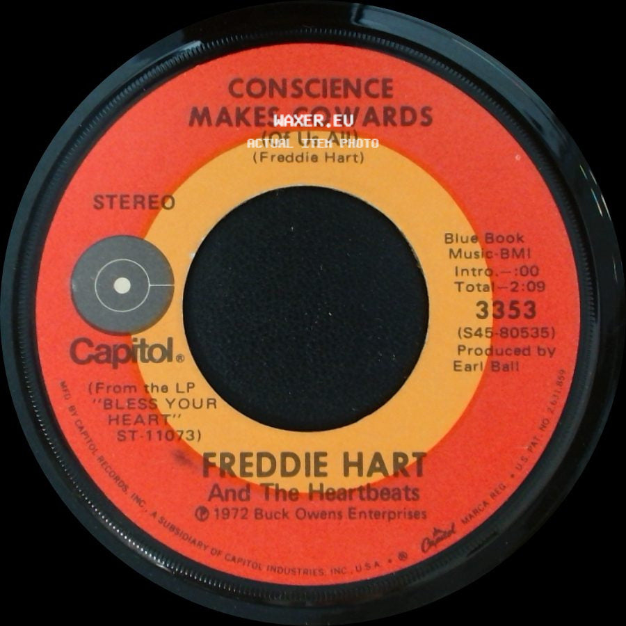 Freddie Hart And The Heartbeats - Conscience Makes Cowards (Of Us All) / Bless Your Heart side A