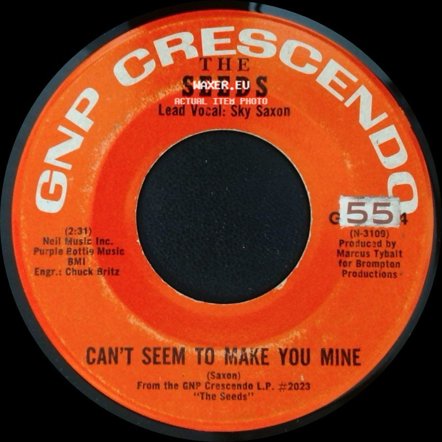The Seeds - Can't Seem To Make You Mine / I Tell Myself side A