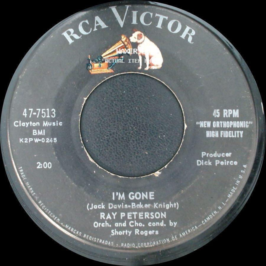 Ray Peterson - I'm Gone / The Wonder Of You side A