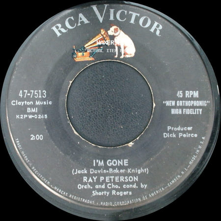 Ray Peterson - I'm Gone / The Wonder Of You side A