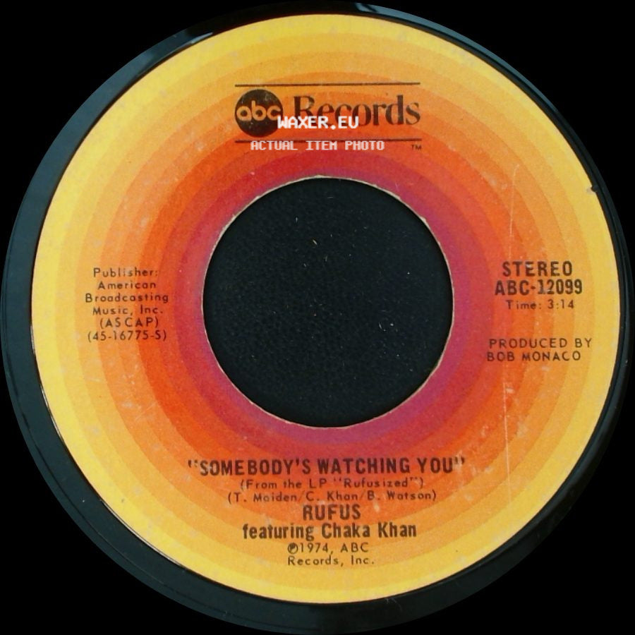 Rufus Featuring Chaka Khan - Please Pardon Me (You Remind Me Of A Friend) / Somebody's Watching You side B