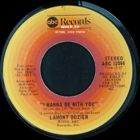 Lamont Dozier - I Wanna Be With You / Let Me Start Tonite side A