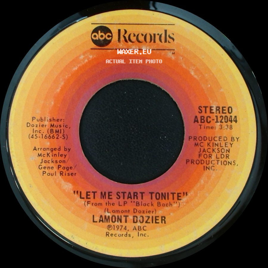 Lamont Dozier - I Wanna Be With You / Let Me Start Tonite side B