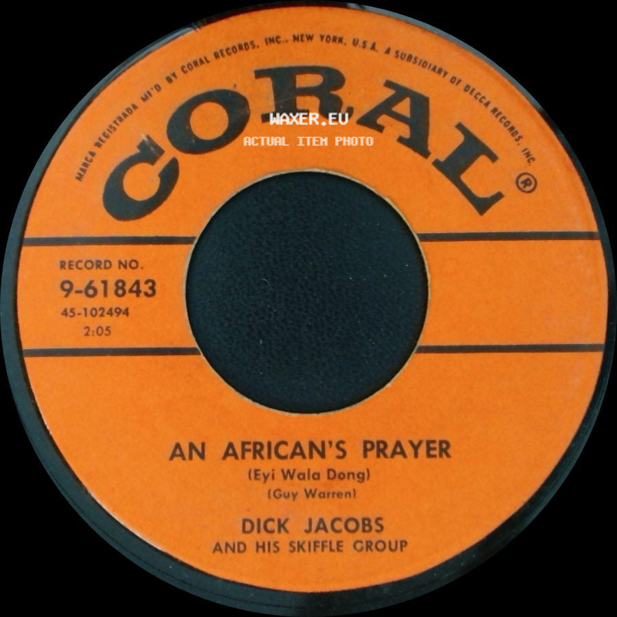 Dick Jacobs And His Skiffle Group - An African's Prayer / Fantabulous side A