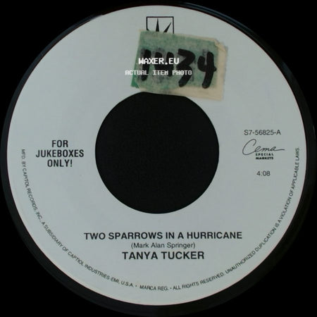 Tanya Tucker - Danger Ahead / Two Sparrows In A Hurricane side B