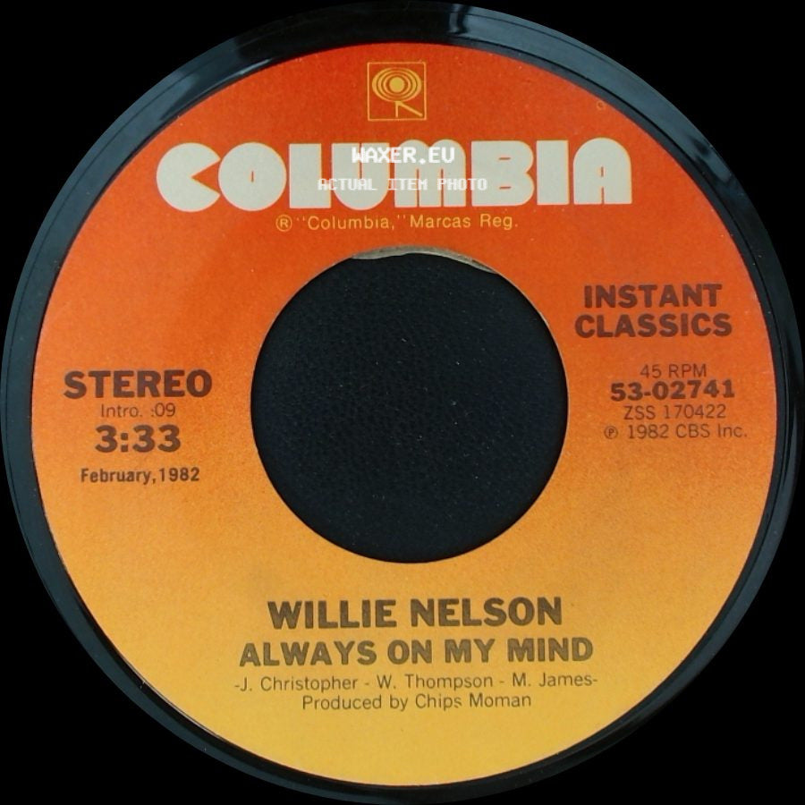 Willie Nelson - Always On My Mind / The Party's Over side A
