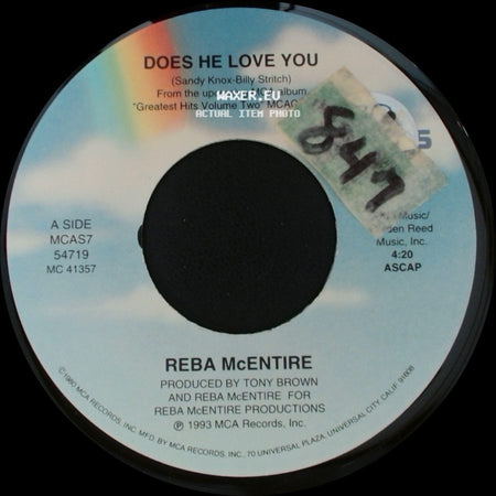 Reba Mcentire - Does He Love You / Straight From You side A