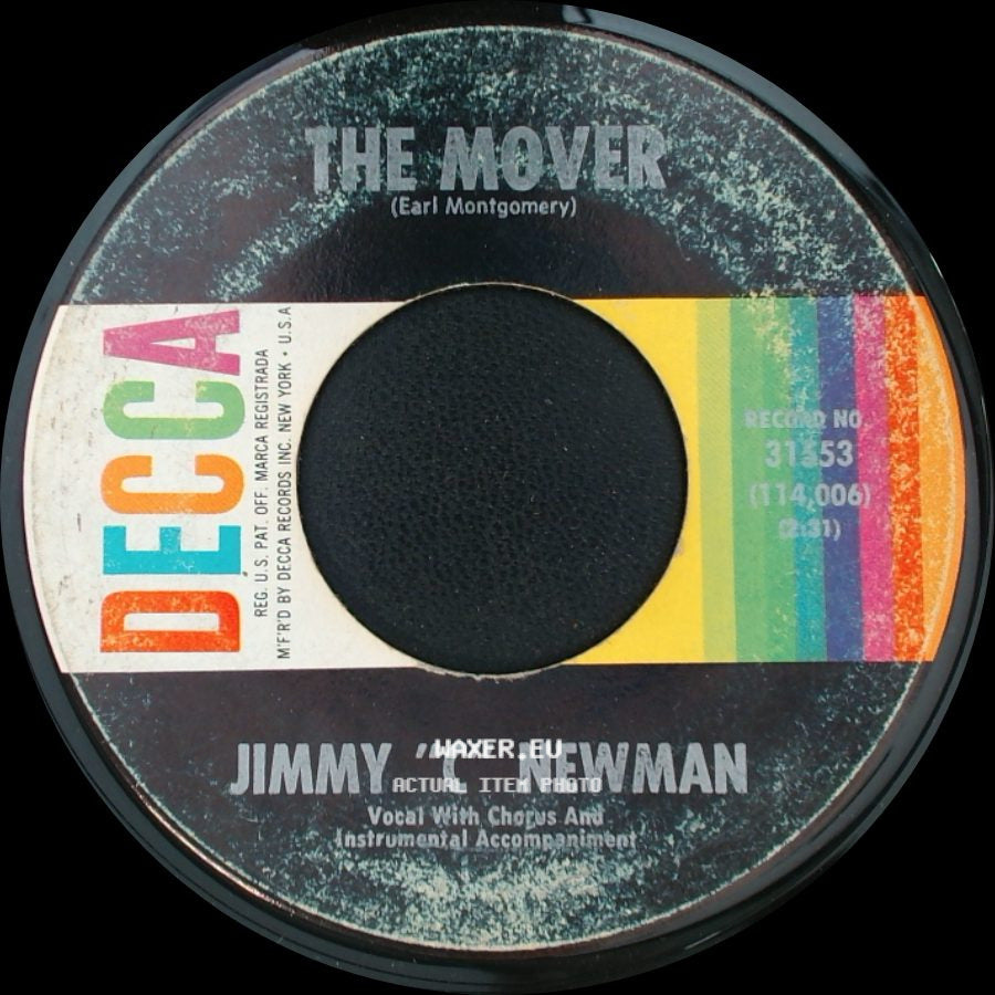 Jimmy "C" Newman - The Mover / D. J. For A Day side A