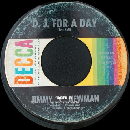 Jimmy "C" Newman - The Mover / D. J. For A Day side B