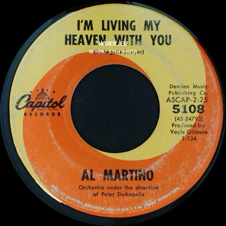 Al Martino - I Love You More And More Every Day / I'm Living My Heaven With You side B
