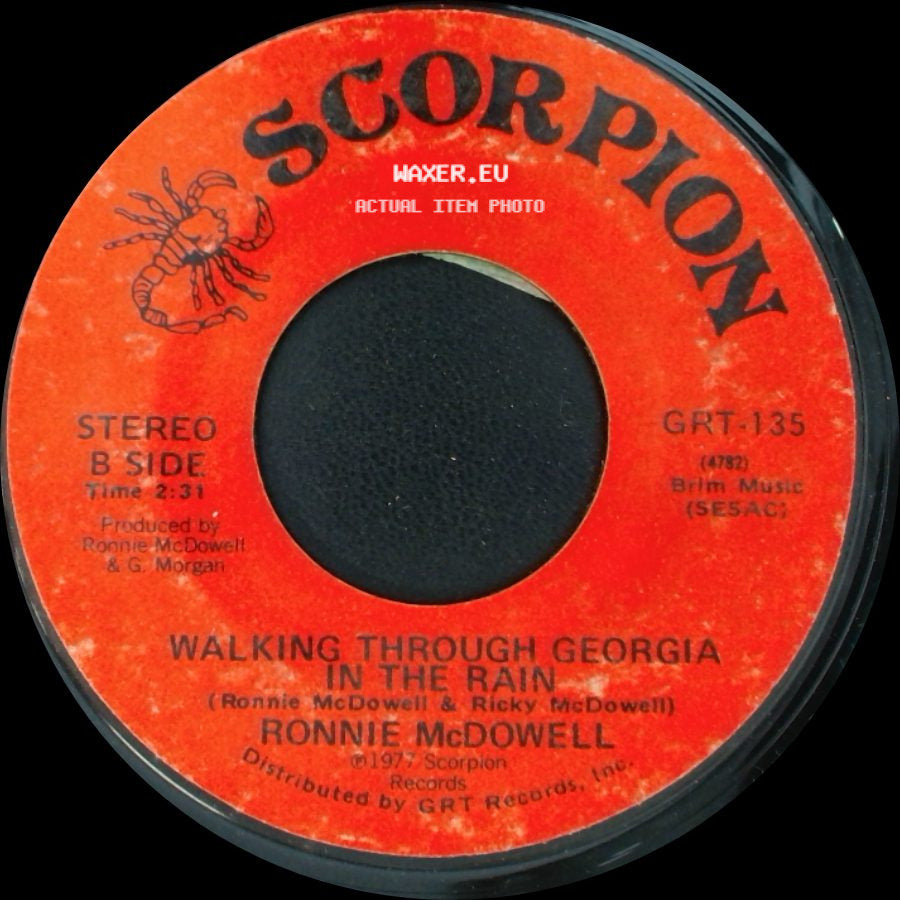 Ronnie Mcdowell - The King Is Gone / Walking Through Georgia In The Rain side B