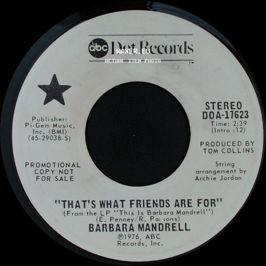 Barbara Mandrell - That's What Friends Are For / "That's What Friends Are For" side A