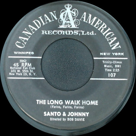 Santo & Johnny - Tear Drop / The Long Walk Home side B