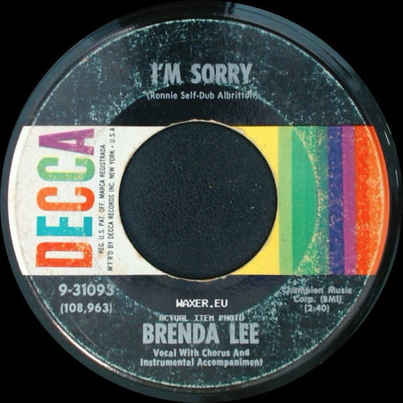 Brenda Lee - That's All You Gotta Do / I'm Sorry side B