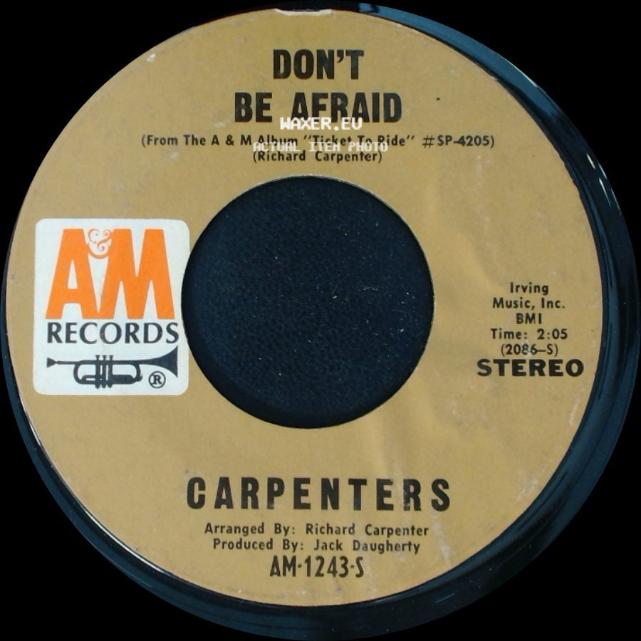 Carpenters - For All We Know / Don't Be Afraid side B