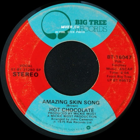Hot Chocolate - You Sexy Thing / Amazing Skin Song side B