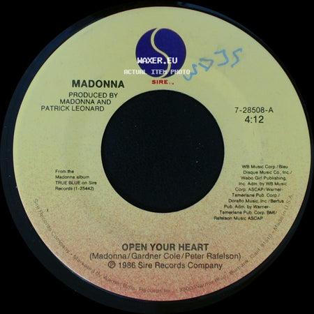 Madonna - Open Your Heart / White Heat side A