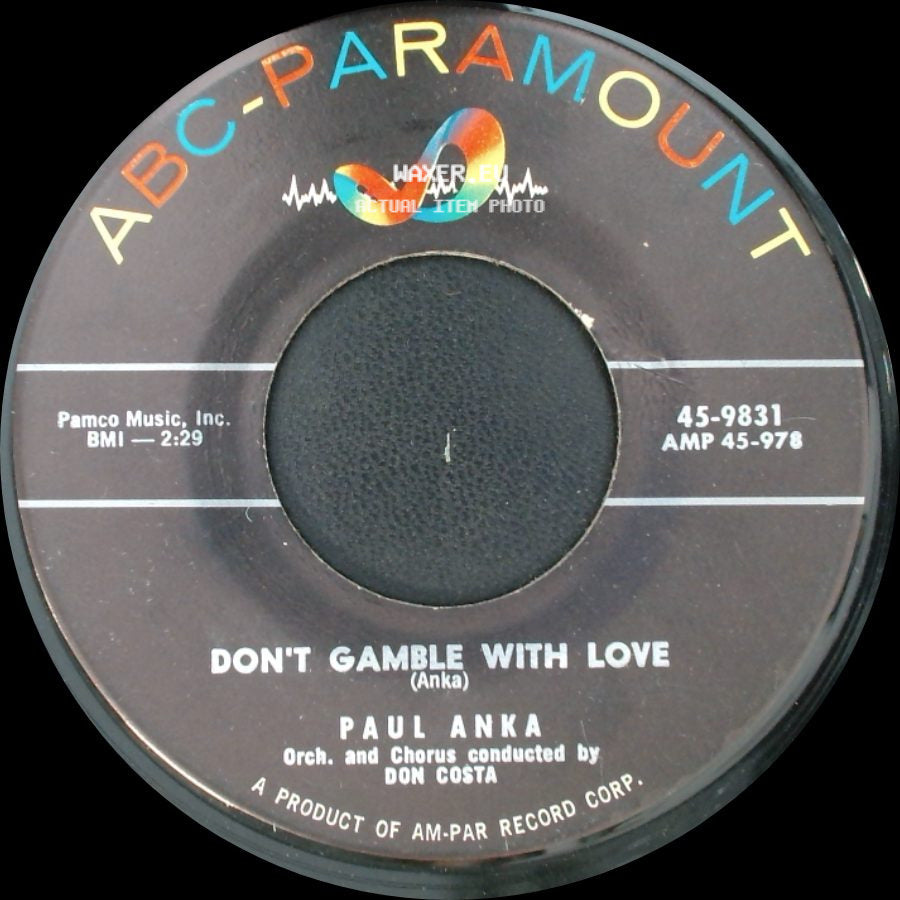 Paul Anka - Don't Gamble With Love / Diana side A