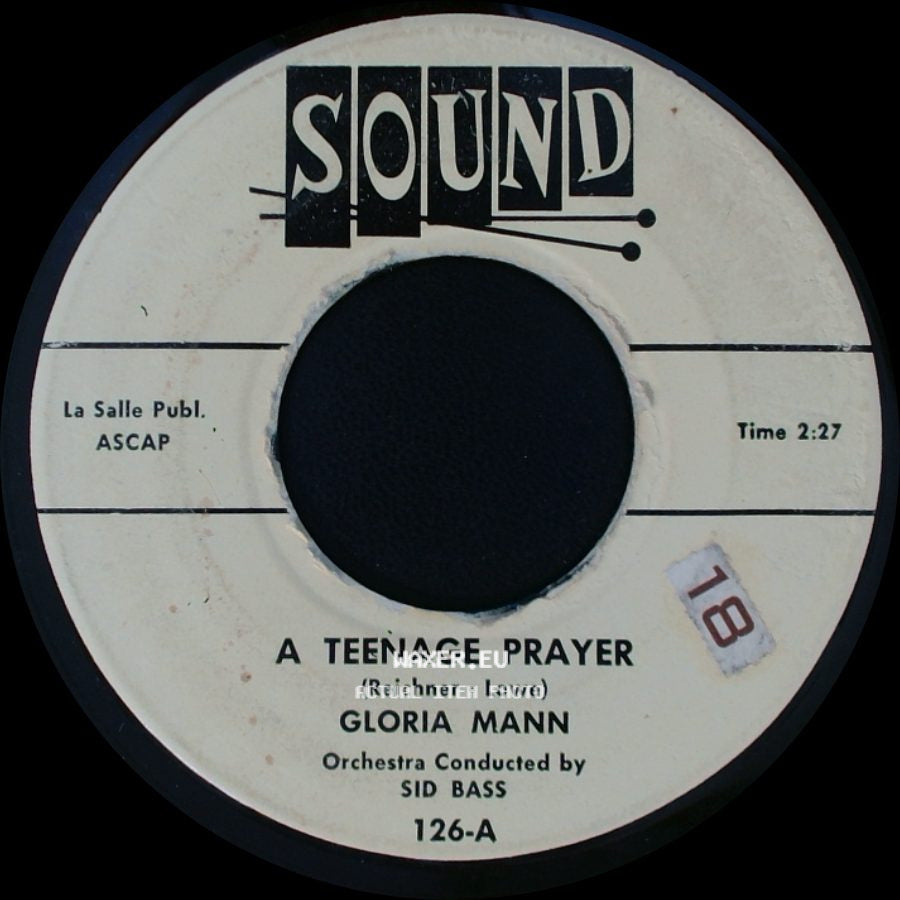 Gloria Mann - Gypsy Lady / A Teenage Prayer side B