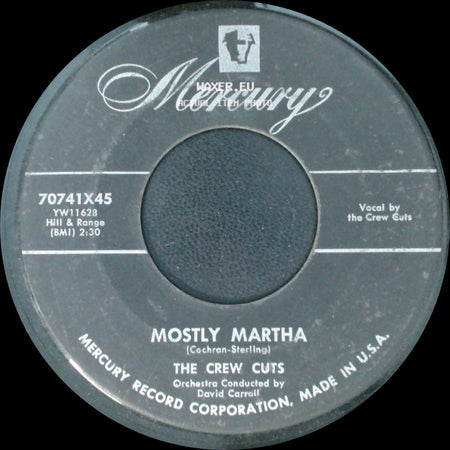 The Crew Cuts - Angels In The Sky / Mostly Martha side B