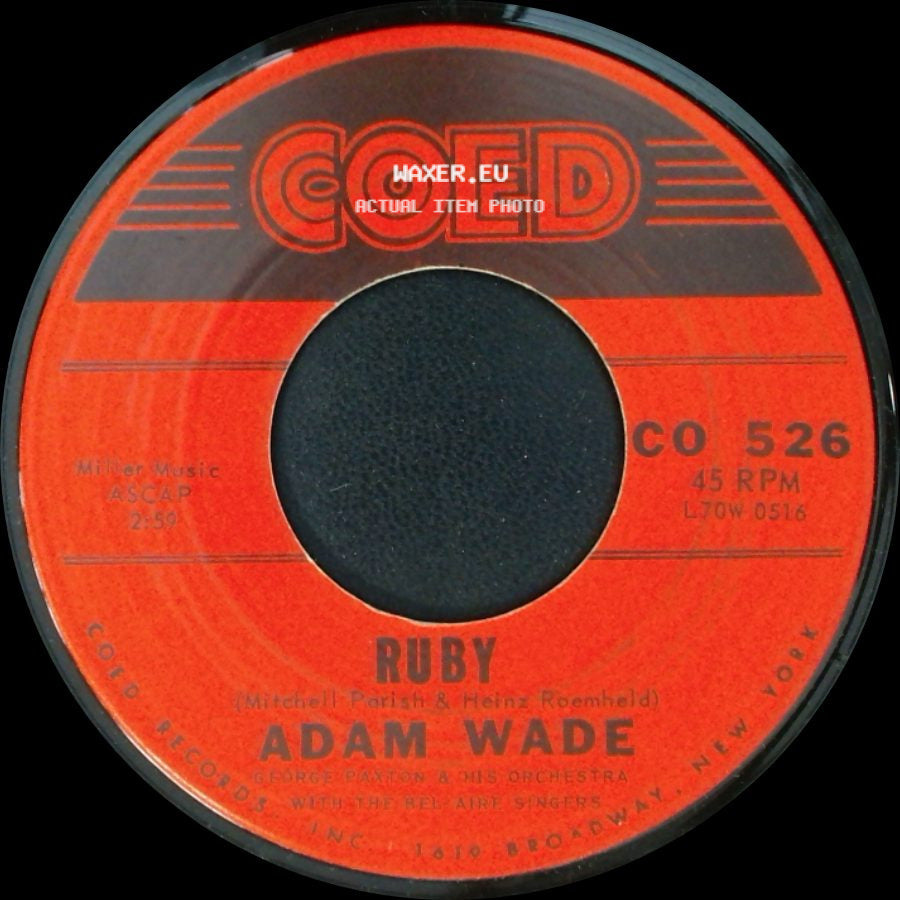 Adam Wade - Too Far / Ruby side B